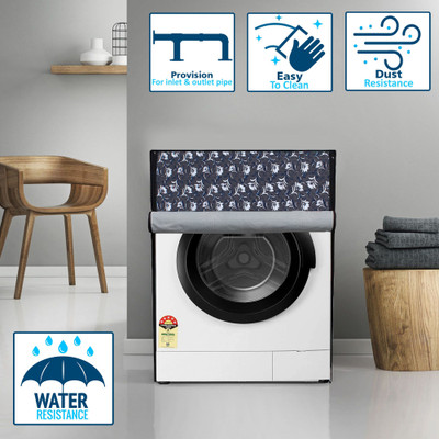 Wings Star Front Loading Washing Machine  Cover(Width: 85 cm, Multicolor)