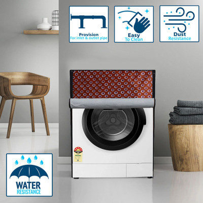 Wings Star Front Loading Washing Machine  Cover(Width: 60 cm, Multicolor)
