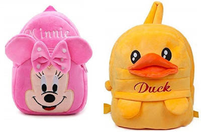 7Eleven Enterprise BM-combo minnie pink & duck_80 12 L Backpack(Multicolor, Multicolor, Multicolor)