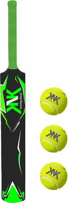 KNK Hard Plastic Bat Cricket Bat With 3 Piece Of Tennis Ball Cricket Kit