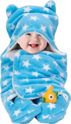 BeyBee Cotton Baby Bed Sized Bedding Set(Star Blue)