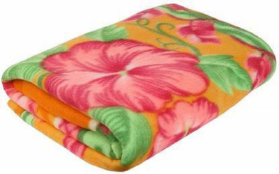 KARNIMAA Floral Single Fleece Blanket for  AC Room(Polyester, Multicolor)