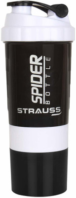 KRISHNABALRAM 500 ml Plastic Shaker(Pack of 1, White, Black)