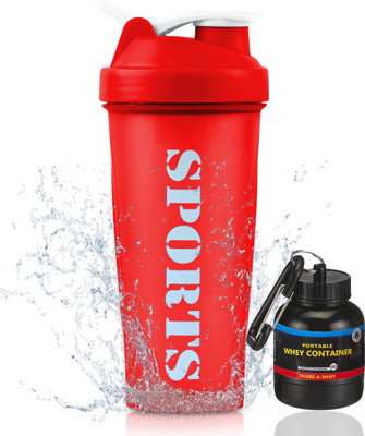 TRUE INDIAN 600 ml Plastic Shaker(Pack of 2, Red)