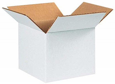 zyrah Corrugated Cardboard 4X4X6 3PLY Packaging Box(Pack of 50 White)