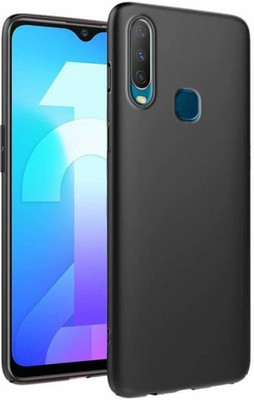 Mobtech Back Cover for Vivo Y12, Vivo Y17(Black, Matte Finish, Pack of: 1)
