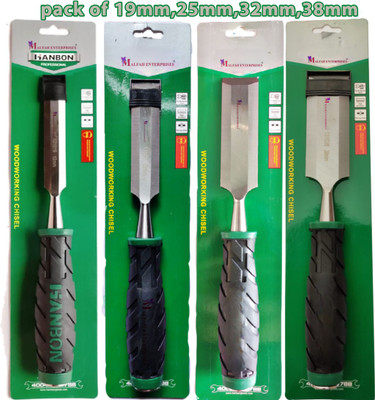 MALFAH ENTERPRISES Hanbon Chisel set (19mm, 25mm,32mm,38mm) Combination Chisel Set(Pack of 4)