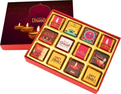 Chocoloony Chocolate Happy Diwali Gift Box | Diwali Gift for Brother | Diwali Gifts Hamper | Diwali Gift for Kids | 12pcs Truffles(12 Units)