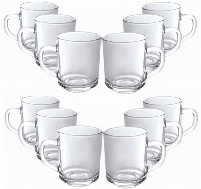 MANTRAA SALES Pack of 5 Glass cup(Clear, Cup and Saucer)