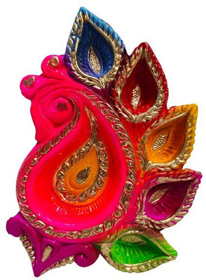 MUKHERJEE HANDICRAFTS: TRANSFORMATION OFLIFE........ T5-CCK-5 Terracotta Table Diya(Height: 1 inch)