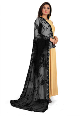 S And H Designer Net Embroidered Women Dupatta