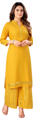 ESTALIO Women Kurti Palazzo Set
