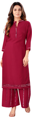 ESTALIO Women Kurti Palazzo Set