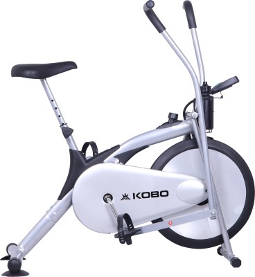 KOBO Air Bike Delux Exercise Cycle Dual Action Upright Stationary Exercise Bike(Silver)