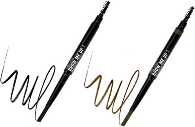 Me-On Brow Me Up Pack of 2 (Black & Dark Brown)(01 Black, 03 Dark Brown)