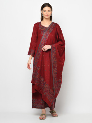 Safaa Acrylic Blend Self Design Salwar Suit Material