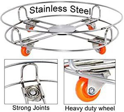 Kanera GAS CYLINDER TROLLEY STEEL WITH WHEELS Gas Cylinder Trolley(Steel)