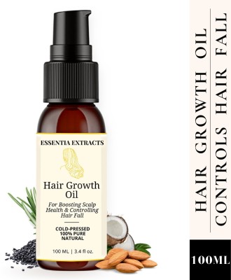 ESSENTIA EXTRACTS Essentia Extract’s Hair Growth oil for Boosting Scalp health & Controlling Hair Fall | Black seed onion oil, Almond oil, Rosemary Essential oil- No Mineral Oil, Silicones & Synthetic Fragrance | 100 ml Hair Oil(100 ml)