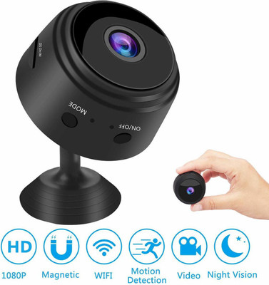 Wifton HD Mini Live on Mobile App , Supports 128GB MicroSD Card Spy Camera(1 Channel)