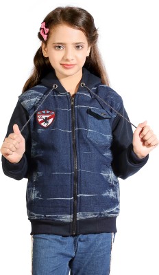 AD & AV Full Sleeve Self Design Boys Denim Jacket