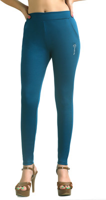 RIYANSHI Ankle Length Western Wear Legging(Light Blue, Solid)