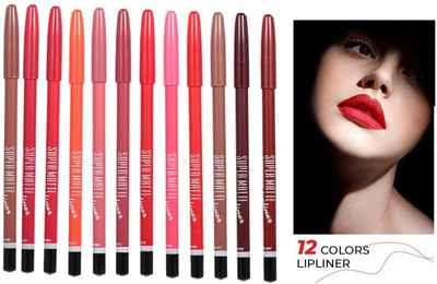 ADJD Super Matte Lip Liner Pencil, Matte Finish(MULTICOLOR)