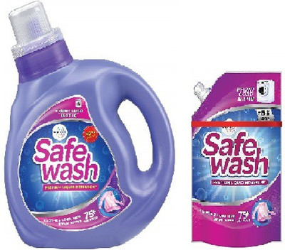 SafeWash Matic Front Load Liquid Detergent, 1L + 300ml Fresh Liquid Detergent(2 x 0.65 L)