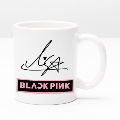 BE UNIQUE BLACKPINK Lisa Signature Ceramic Coffee Mug(330 ml)