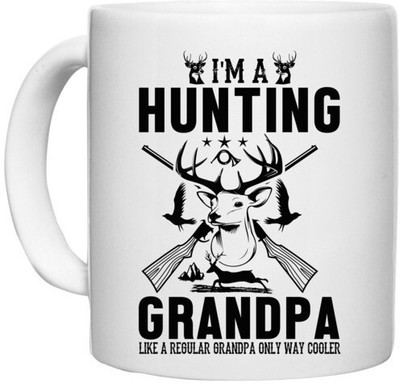 UDNAG White Ceramic Coffee / Tea 'Hunter | I'm a hunting' Perfect for Gifting [330ml] Ceramic Coffee Mug(330 ml)