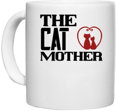 UDNAG White Ceramic Coffee / Tea 'Cat mother | the cat mother' Perfect for Gifting [330ml] Ceramic Coffee Mug(330 ml)