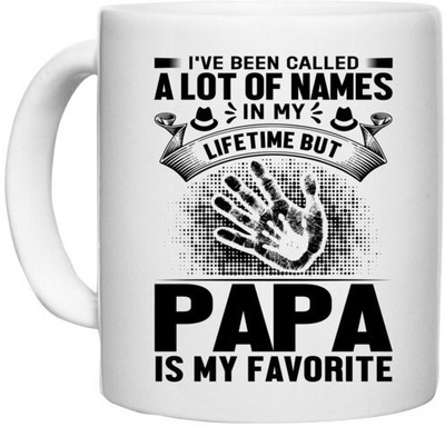 UDNAG White Ceramic Coffee / Tea 'Father | I've been' Perfect for Gifting [330ml] Ceramic Coffee Mug(330 ml)