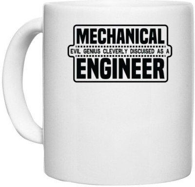 UDNAG White Ceramic Coffee / Tea 'Engineer | Mechanical evil' Perfect for Gifting [330ml] Ceramic Coffee Mug(330 ml)