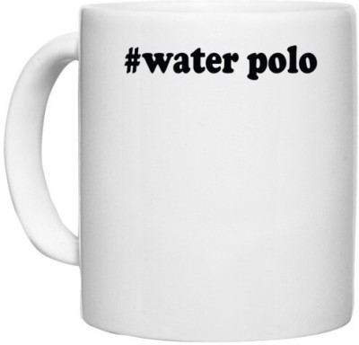 UDNAG White Ceramic Coffee / Tea 'Polo | water polo' Perfect for Gifting [330ml] Ceramic Coffee Mug(330 ml)