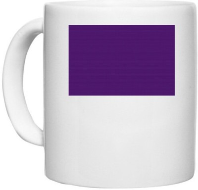 UDNAG White Ceramic Coffee / Tea '| Purple Background' Perfect for Gifting [330ml] Ceramic Coffee Mug(330 ml)