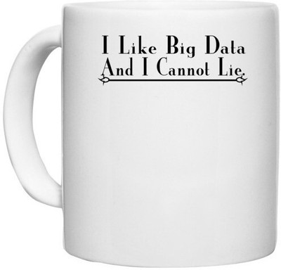 UDNAG White Ceramic Coffee / Tea 'Big Data | i cannot big data' Perfect for Gifting [330ml] Ceramic Coffee Mug(330 ml)