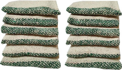 G S COLLECTIONS Kitchen Napkins /Sheets/Cleaning Cloth Soft Multipurpose Kitchen Napkin Table Wipe Set of 6 Pcs Medium Kitchen Duster Cloth /Sheets( 21 x 21 in) White, Grey Cloth Napkins(6 Sheets)