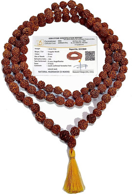 Laxmi Divine Rudraksha Mala 5 Face | Paanch Mukhi | Energized with 1008 Mantra | Authenticity Card with Pure Cotton Gomukhi Japa Bag | Wear | Jaap | Rudraksha 108+1 Wood Chain Laxmi Divine Rudraksha Mala 5 Face | Paanch Mukhi | Energized with 1008 Mantra | Authenticity Card with Pure Cotton Gomukhi Japa Bag | Wear | Jaap | Rudraksha 108+1 Wood Chain