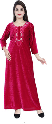 SMARTH Women Nighty(Pink)