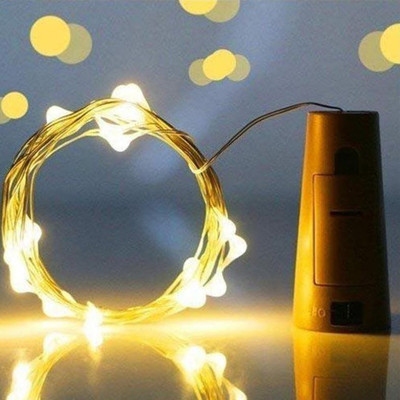 SAVORADE 20 LEDs 2 m Yellow Steady Strip Rice Lights(Pack of 4)