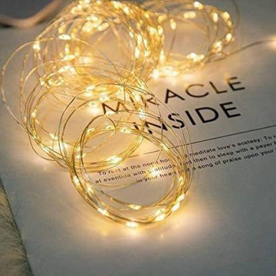 SAVORADE 20 LEDs 2 m Yellow Steady Strip Rice Lights(Pack of 12)