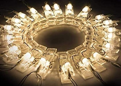 ULTRA TOUS 16 LEDs 3.68 m Gold Steady Clip Rice Lights(Pack of 1)