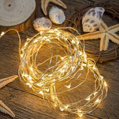 SAVORADE 20 LEDs 2 m Yellow Steady Strip Rice Lights(Pack of 6)
