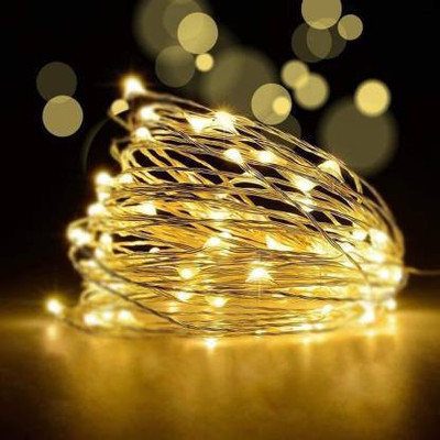 SAVORADE 20 LEDs 2 m Yellow Steady Strip Rice Lights(Pack of 12)
