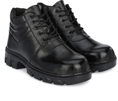 B-Fox Steel Toe Leather Safety Shoe(Black, S1, Size 10)