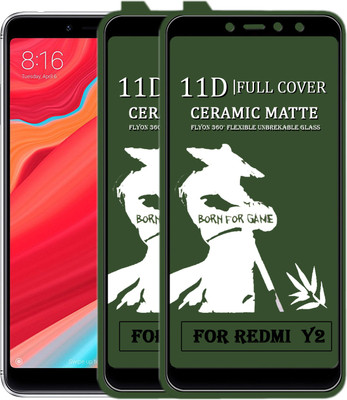 MaxR Edge To Edge Tempered Glass for Mi Redmi Y2(Pack of 2)