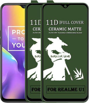 MaxR Edge To Edge Tempered Glass for Realme U1(Pack of 2)