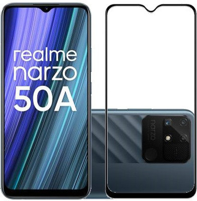 XRENGTH Edge To Edge Tempered Glass for Realme Narzo 50APack of 10(Pack of 1)