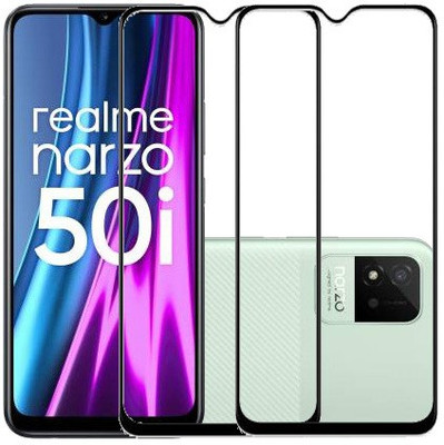 AARERED Edge To Edge Tempered Glass for Realme Narzo 50i(Pack of 2)