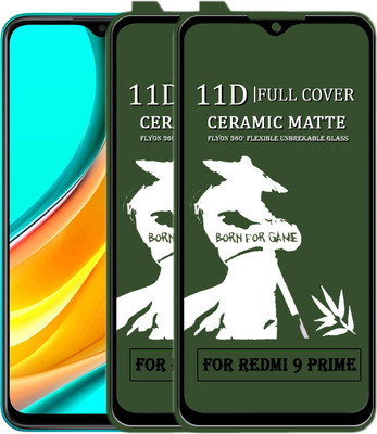 MaxR Edge To Edge Tempered Glass for REDMI 9 PRIME(Pack of 2)