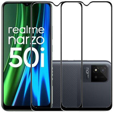AARERED Edge To Edge Tempered Glass for Realme Narzo 50i(Pack of 2)